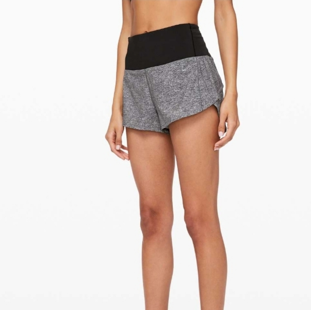 Lululemon Speed Up Short High-Rise *2.5"Heather Lux Multi Black, size 6 - Picture 1 of 6